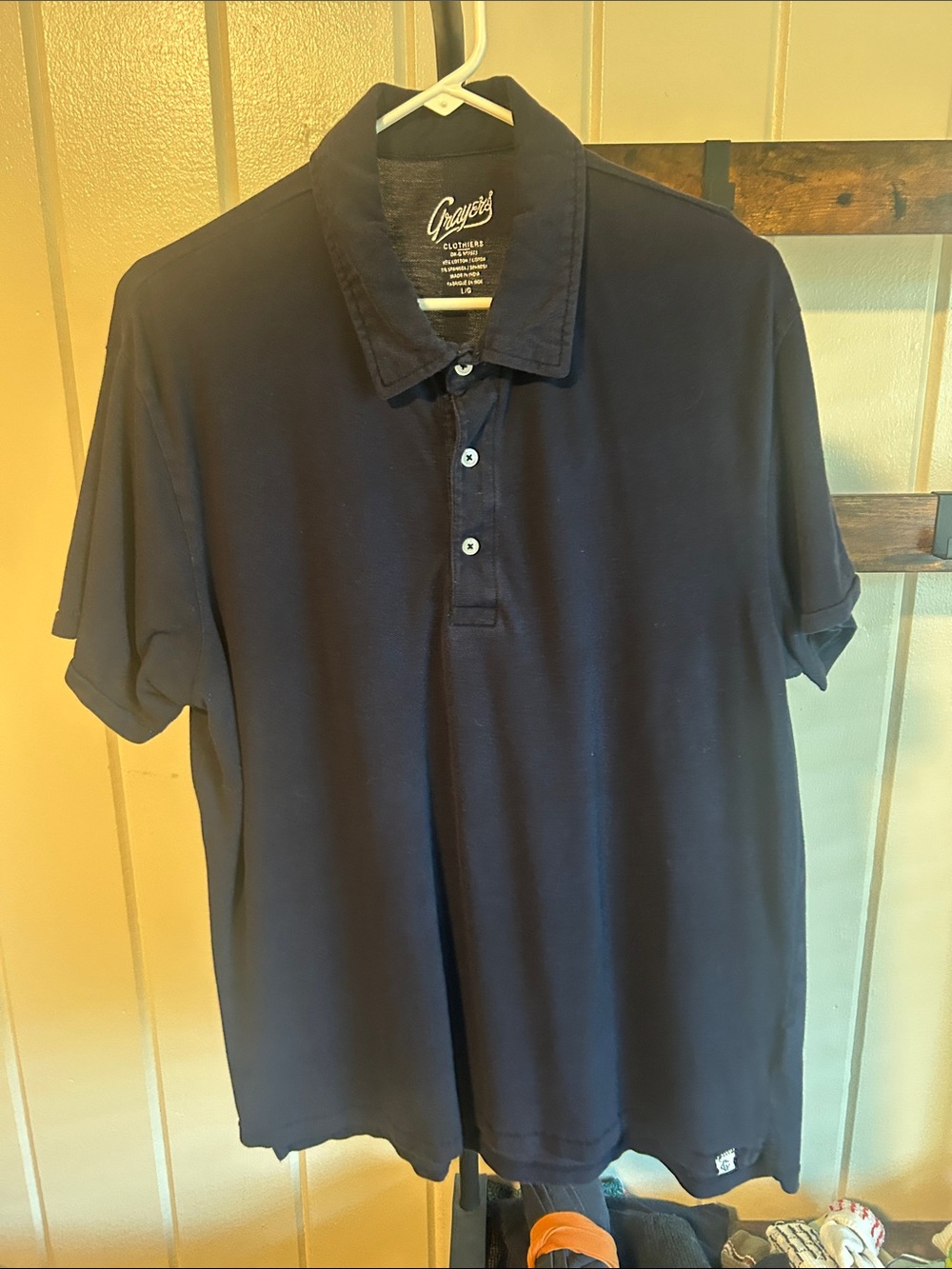 Grayers Men's Navy Short-Sleeve Polo